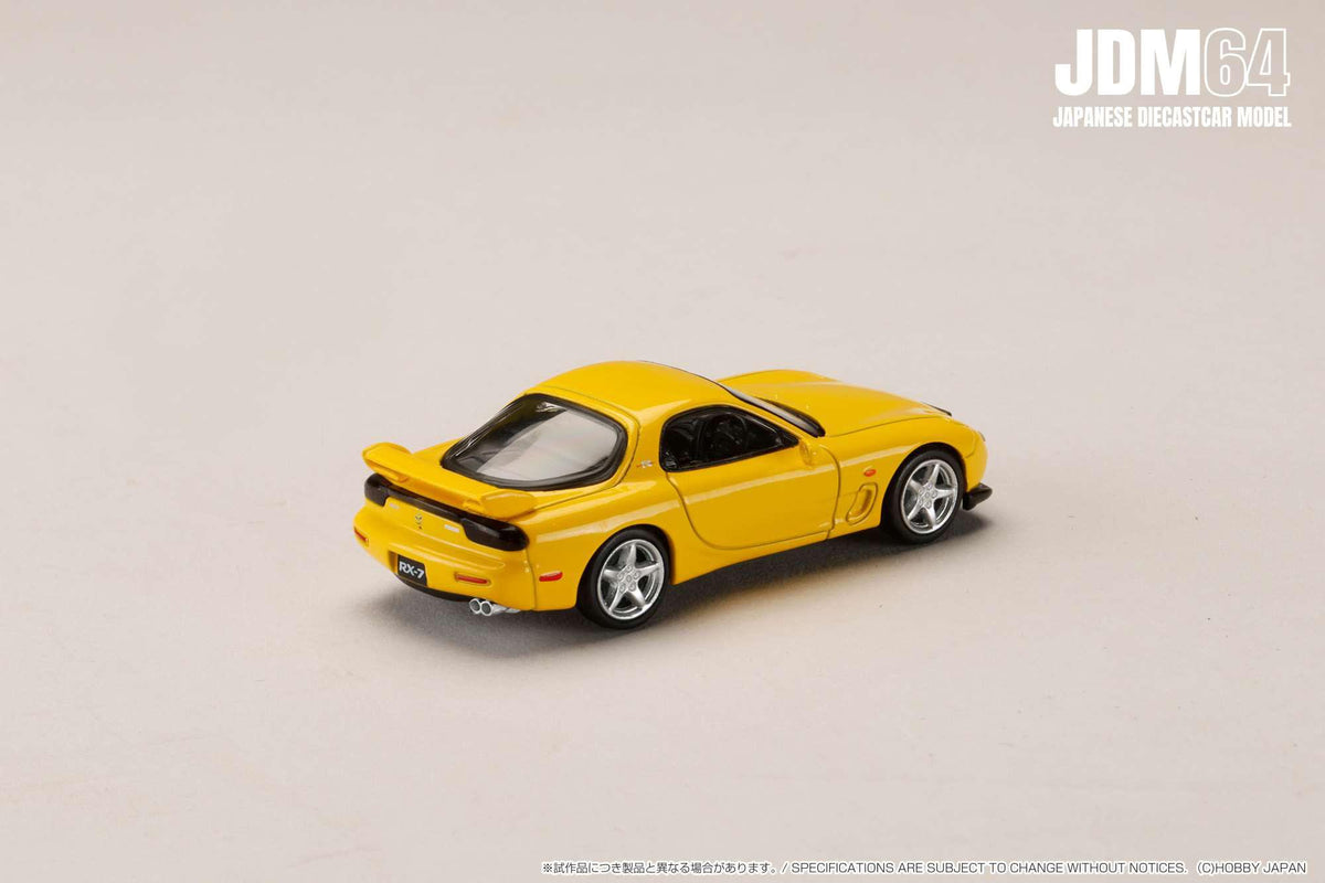 Hobby Japan 1:64 MAZDA RX-7 (FD3S) Type R Bathurst R Yellow HJDM007B-14
