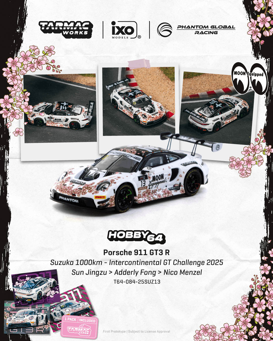 [Preorder] Tarmac Works 1:64 Porsche 911 GT3 R T64-084-25SUZ13