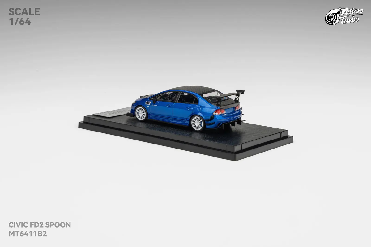 Microturbo 1:64 Custom FD2 Spoon Metallic Blue MT6411B2