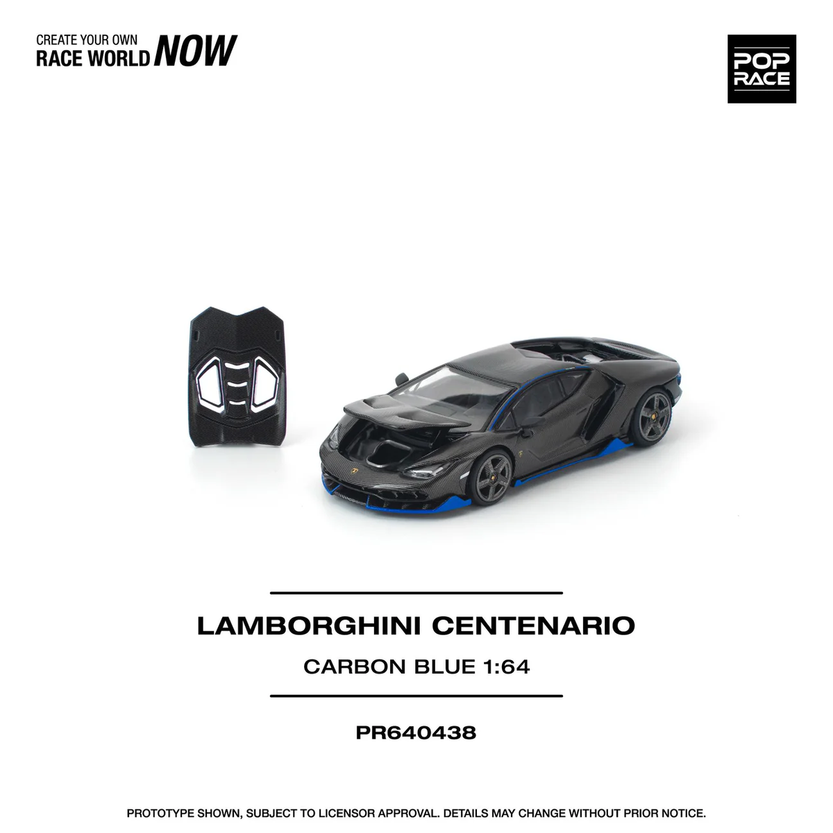 [Preorder] POPRACE 1:64 LAMBORGHINI CENTENARIO CARBON BLUE PR640438