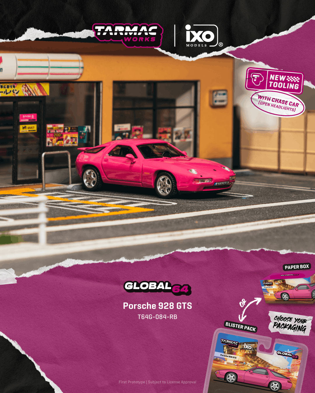 [Preorder] Tarmac Works 1:64 Porsche 928 GTS Rubystone Red T64G-084-RB