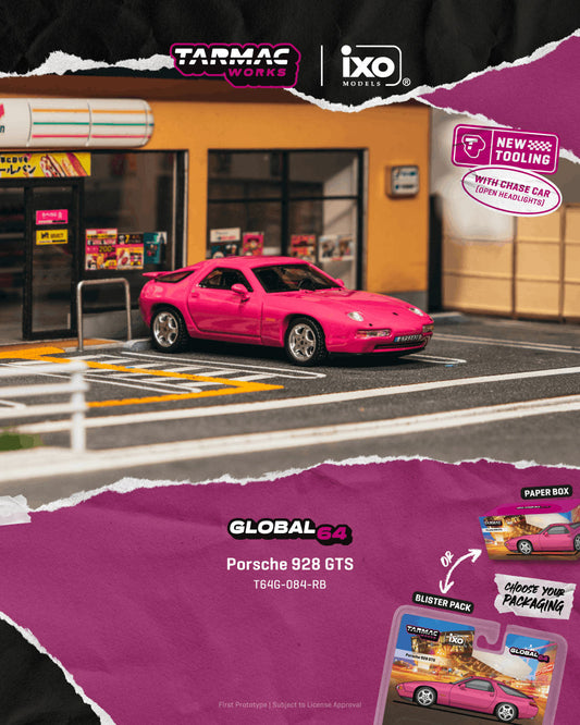 [Preorder] Tarmac Works 1:64 Porsche 928 GTS Rubystone Red T64G-084-RB
