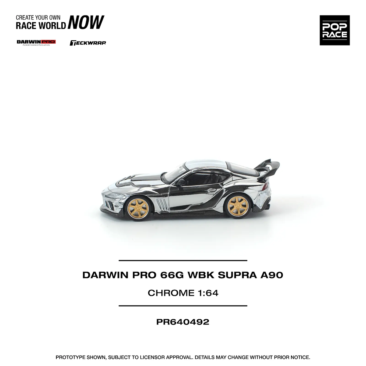 [Preorder] POPRACE 1:64 DARWIN PRO 66G WBK SUPRA A90 SILVER CHROME PR640492