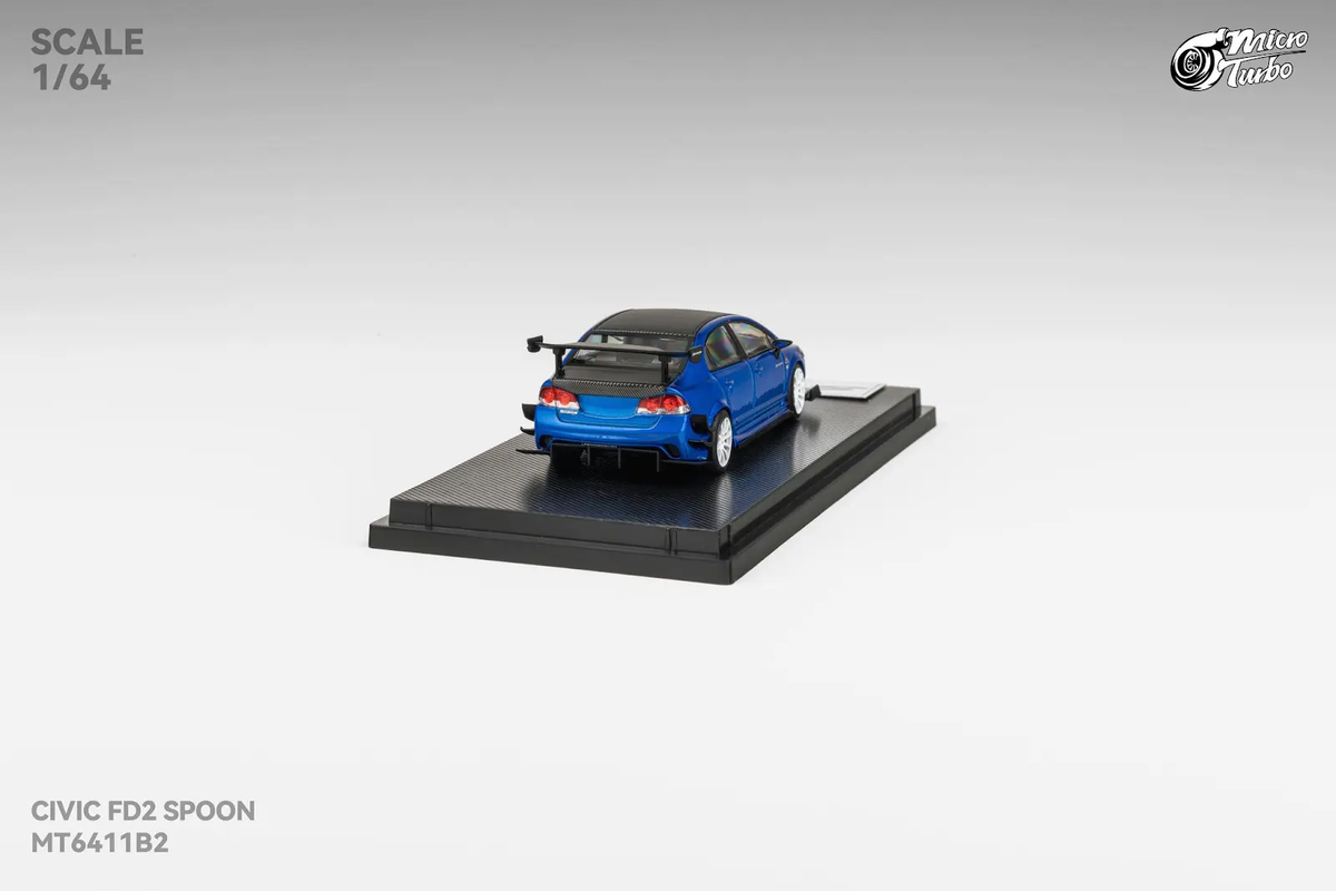 Microturbo 1:64 Custom FD2 Spoon Metallic Blue MT6411B2