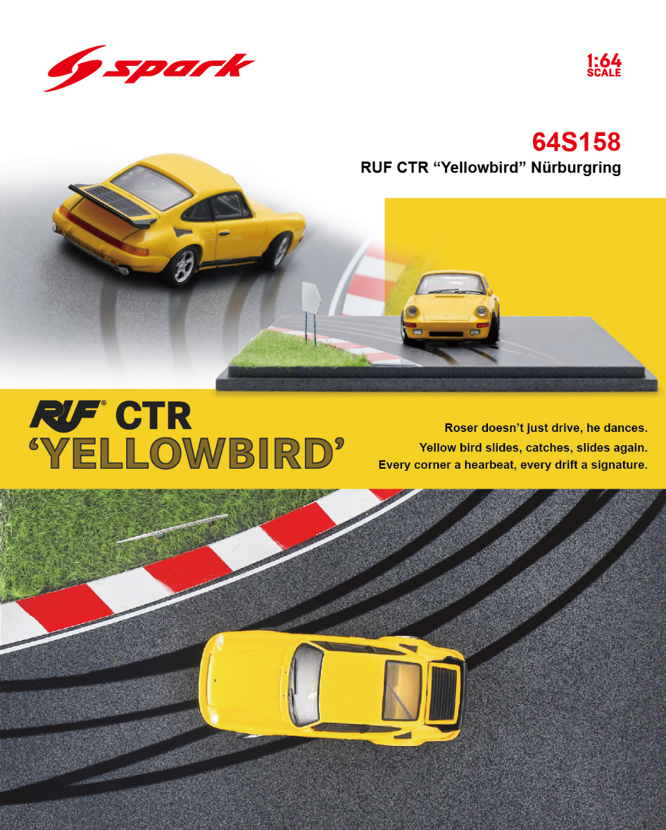 [Preorder] Spark 1:64 Porsche RUF CTR Prototype Nürburgring (With special base) 64S158
