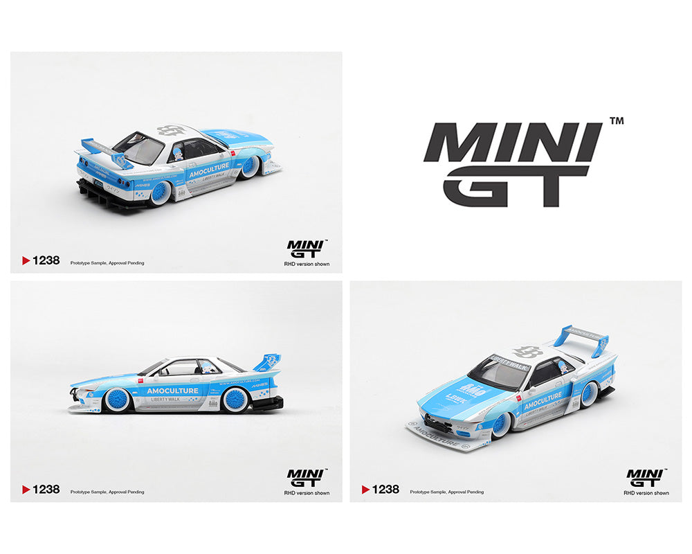 [Preorder] Mini GT 1:64 Nissan Skyline GT-R (R32) LBWK Kaido Works AMOCULTURE – Limited Edition MGT01238-BL
