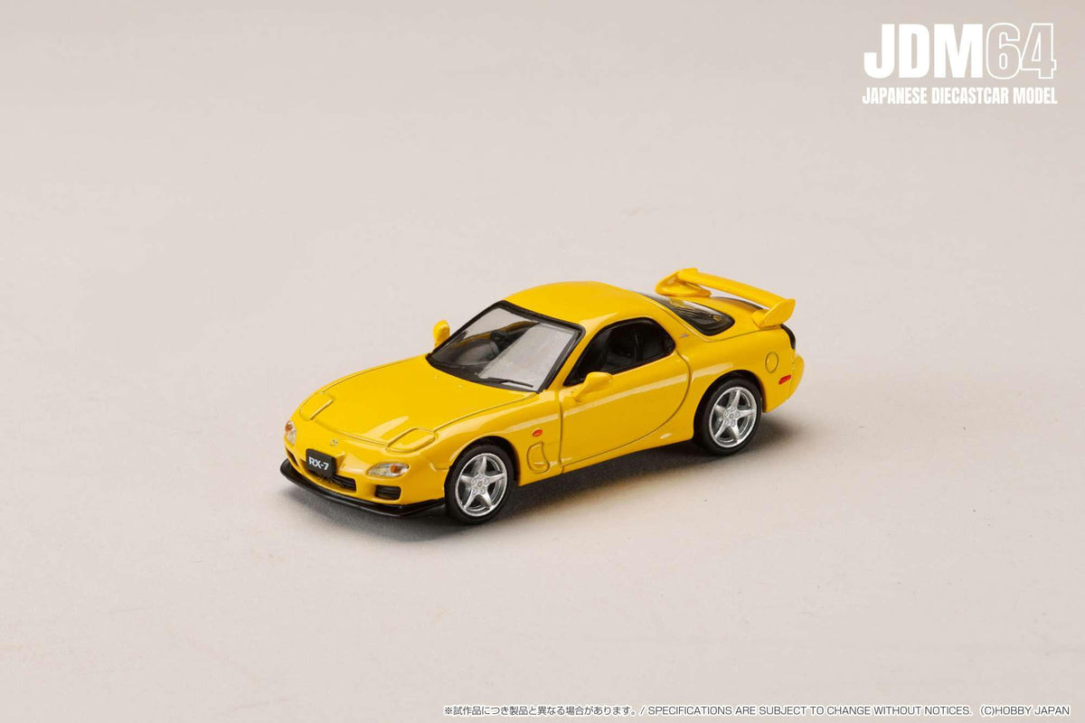 Hobby Japan 1:64 MAZDA RX-7 (FD3S) Type R Bathurst R Yellow HJDM007B-14