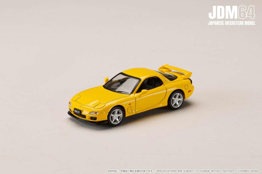Hobby Japan 1:64 MAZDA RX-7 (FD3S) Type R Bathurst R Yellow HJDM007B-14