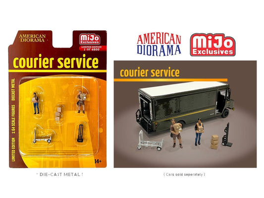 American Diorama 1:64 Mijo Figure Set - Courier Service AD-76495MJ