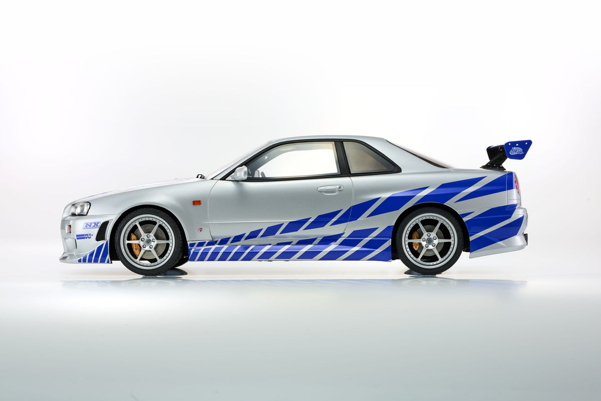 Kyosho 1:12 Nissan Skyline R34 GT-R 2001 Blue with Silver KSR12007A