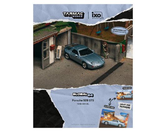 [Preorder] Tarmac Works 1:64 Porsche 928 GTS – Blue Metallic T64G-084-BL-B