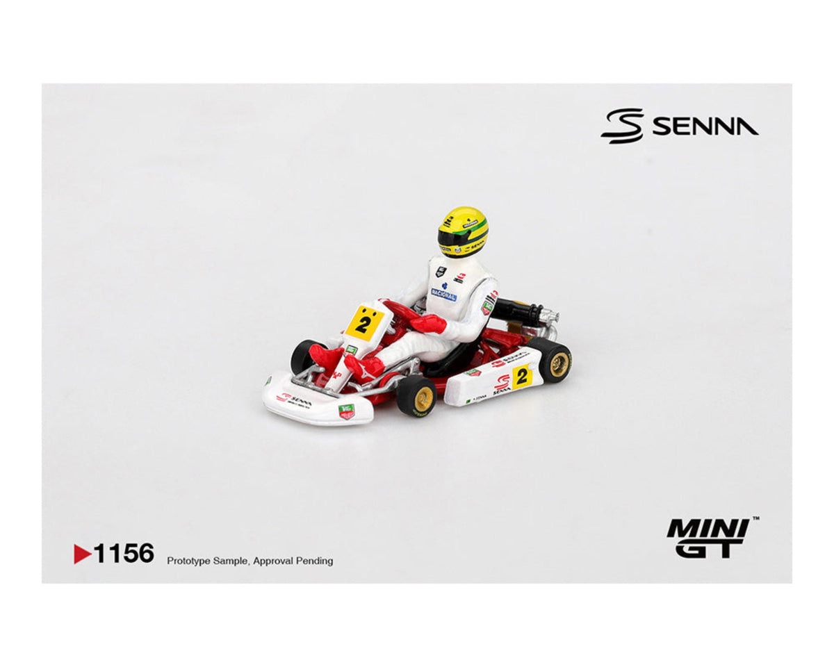 [Preorder] Mini GT 1:64 Senna Kart #2 Ayrton Senna da Silva 1993 Masters of Paris-Bercy MGT01156-BL