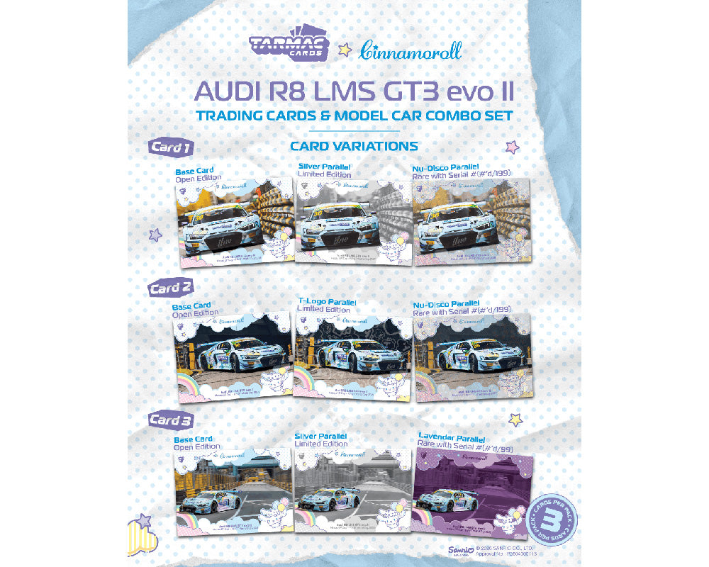 [Preorder] Tarmac Works 1:64 Audi R8 LMS GT3 evo II Macau GT Cup – FIA GT World Cup 2025 Uno Racing Adderly Fong Model Car + Trading Cards Combo Set – Hobby64 T64-043-25MGP36