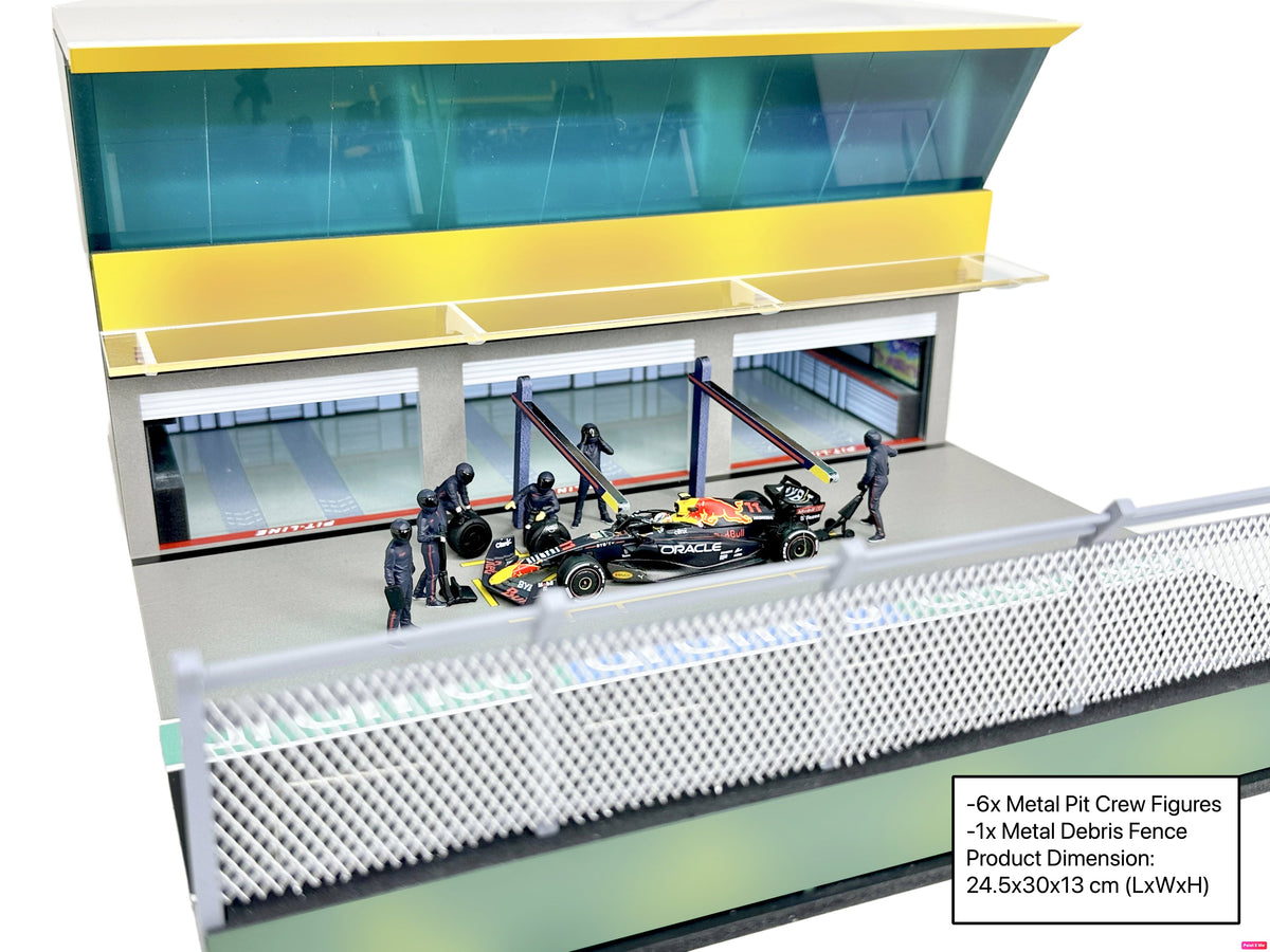 [Preorder] American Diorama 1:64 Grand Prix Paddock Diorama - Team Blue AD-2446MJ