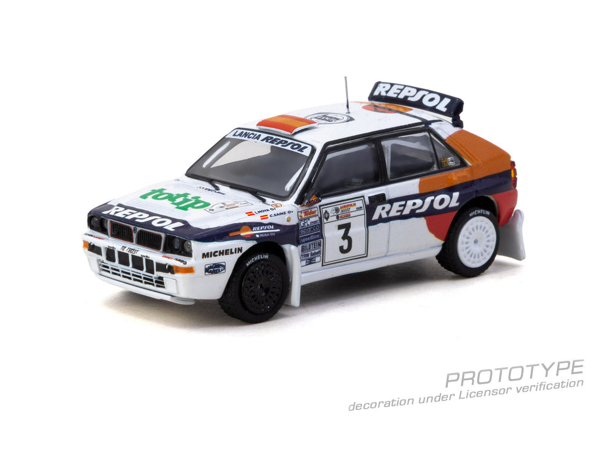 [Preorder] Tarmac Works 1:64 Lancia Delta HF Integrale Acropolis Rally 1993 Carlos Sainz / Luis Moya T64-049-93ACR03