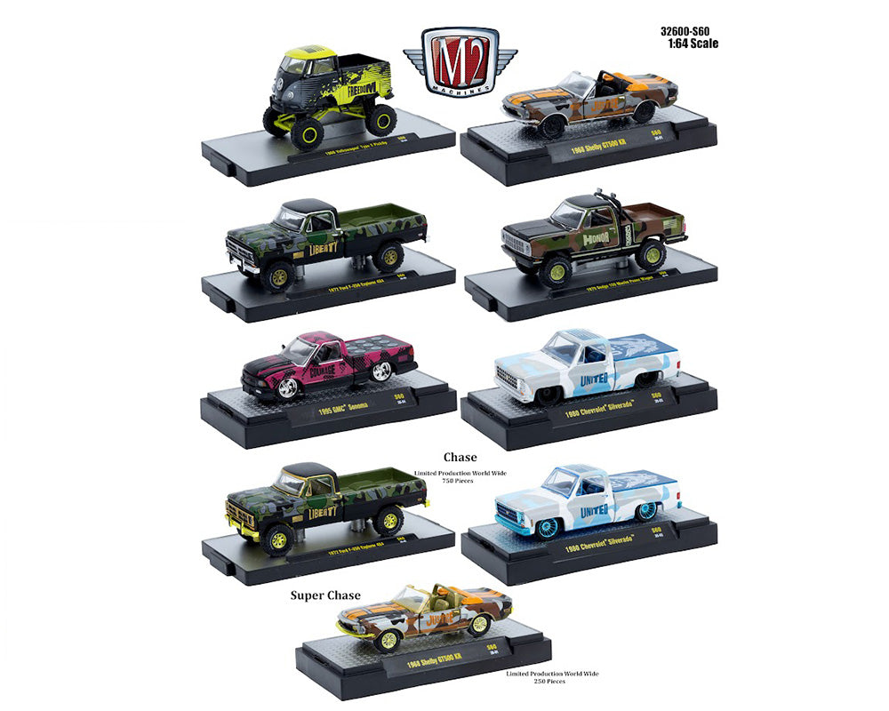 M2 Machines 1:64 Detroit-Muscle Release S60 Special Assortment 32600-S60