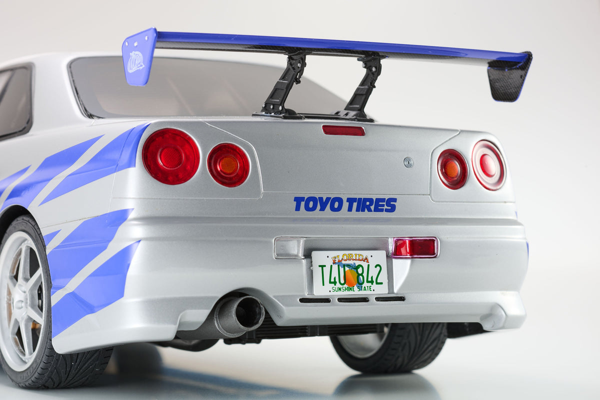 Kyosho 1:12 Nissan Skyline R34 GT-R 2001 Blue with Silver KSR12007A