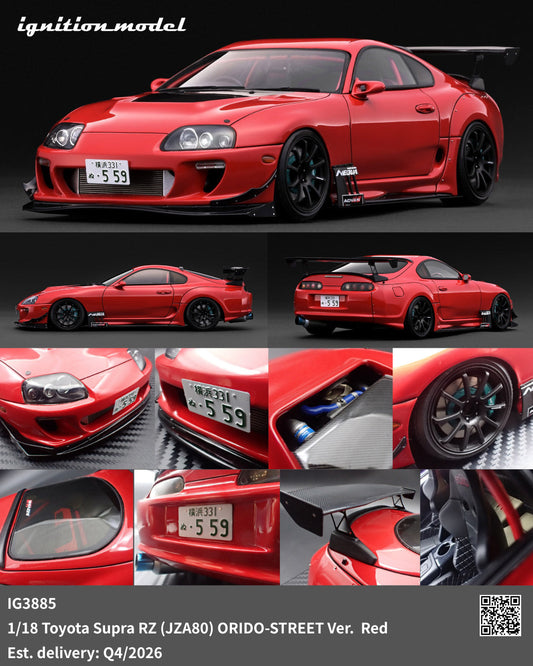 Ignition Model 1:18 Toyota Supra RZ (JZA80) ORIDO-STREET Ver. Red IG3885