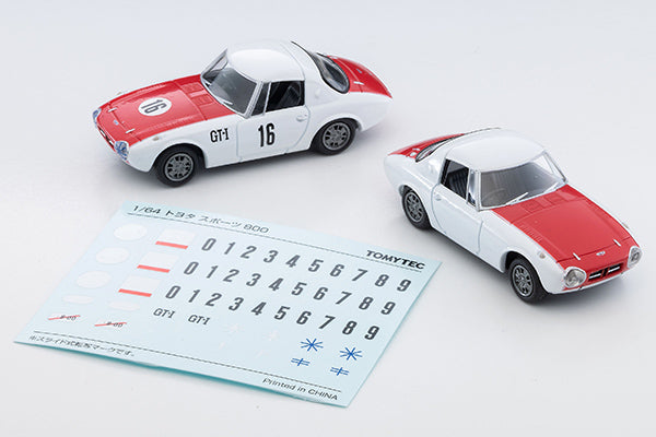 TLV Tomica Limited Vintage 1:64 Toyota Sports 800 Custom color specification (white/red) 1965 LV-215a