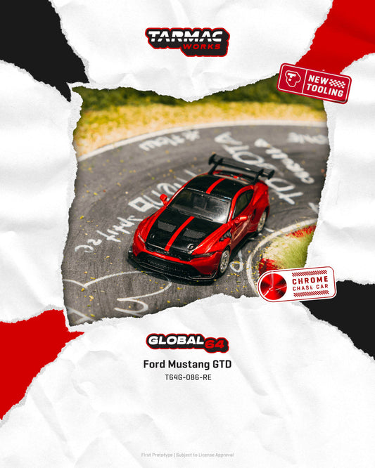 [Preorder] Tarmac Works 1:64 Ford Mustang GTD – Red – Global64 – MiJo Exclusives T64G-086-RE