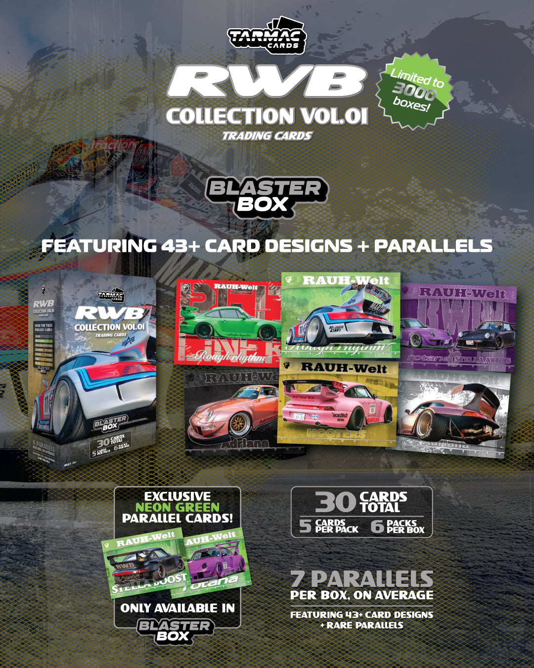 Tarmac Works Tarmac Cards RWB Collection Vol.01- Blaster Box TC-RWBC-B01