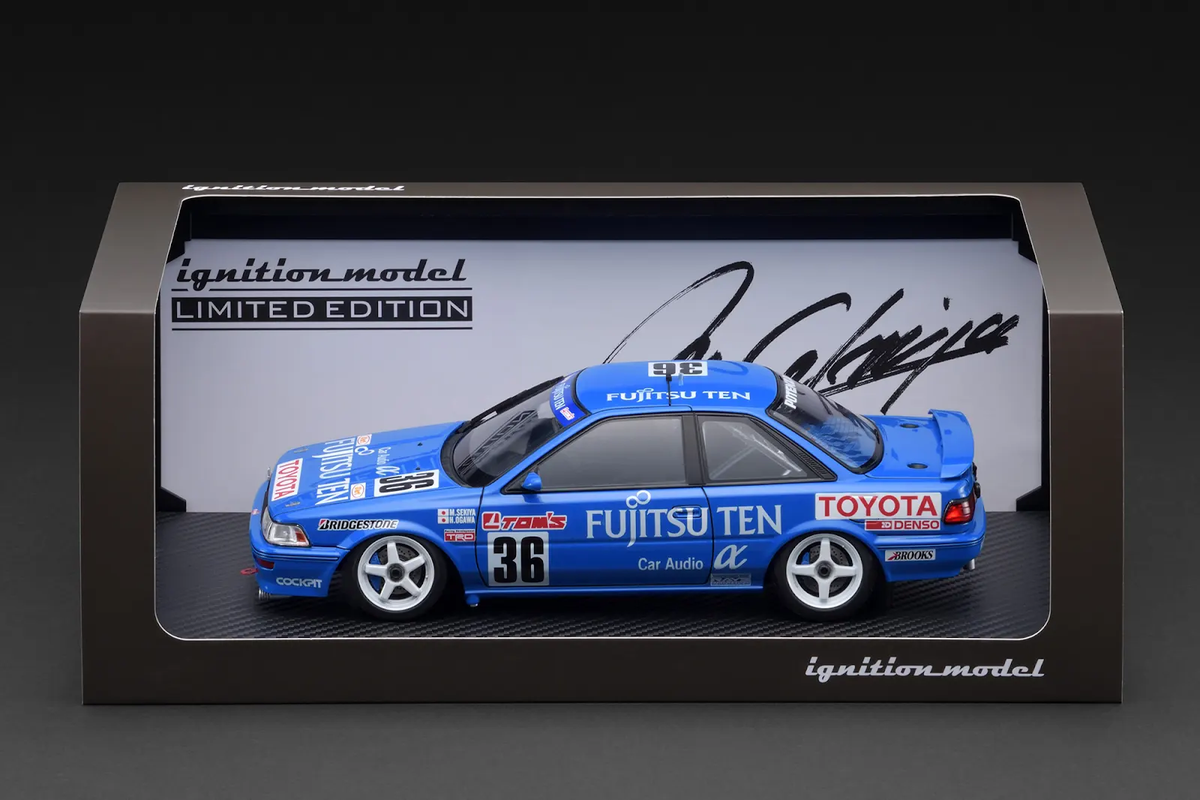 Ignition Model 1:18 FUJITSU TEN TOM'S COROLLA (#36) 1991 JTC With Mr. Sekiya IG3862