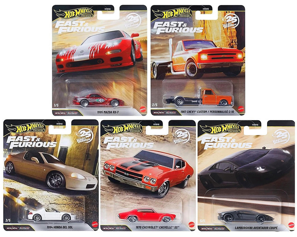 Hot Wheels 1:64 Fast & Furious 25Th Anniversary Premium 2026 P Assortment HNW46-956P