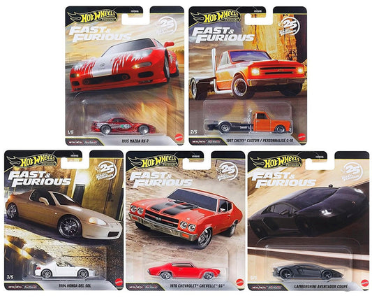 Hot Wheels 1:64 Fast & Furious 25Th Anniversary Premium 2026 P Assortment HNW46-956P