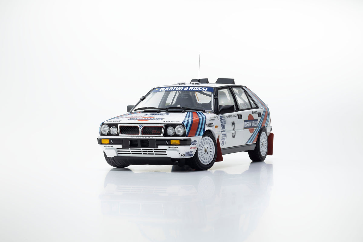 Kyosho 1:18 Lancia Delta HF 4WD 1987 Olympus Rally MARTINI ROSSI Nr. 3 08960E