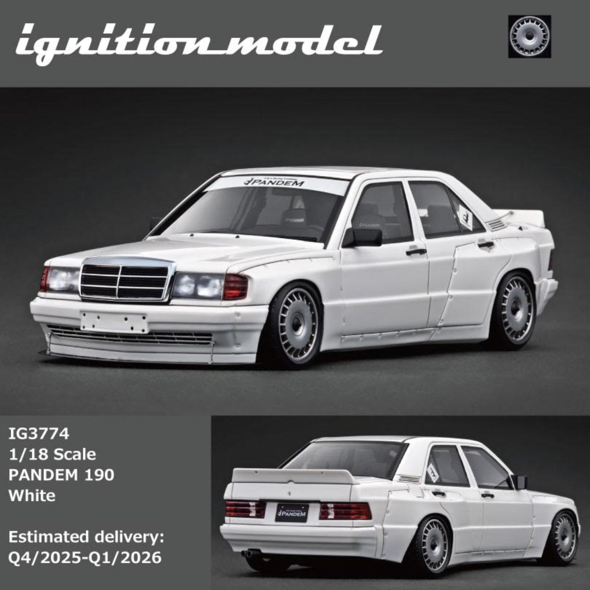 Ignition Model 1:18 PANDEM 190 White IG3774
