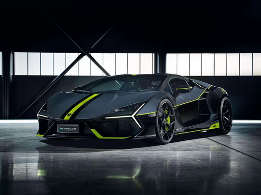Looksmart 1:43 Lamborghini Revuelto Grigio Telesto with Nero Noctis / Verde Scandal Livery LS543K
