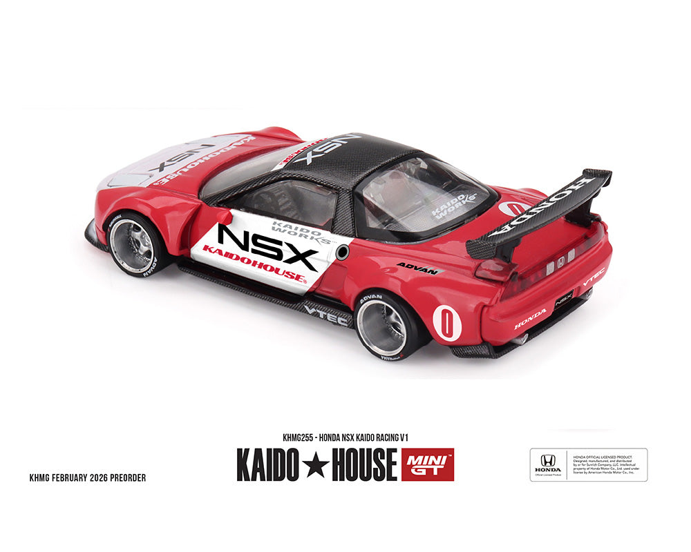 [Preorder]  Kaido House x Mini GT 1:64 Honda NSX Kaido Racing V1 – Red/White KHMG255