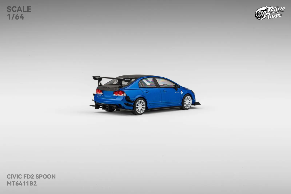 Microturbo 1:64 Custom FD2 Spoon Metallic Blue MT6411B2