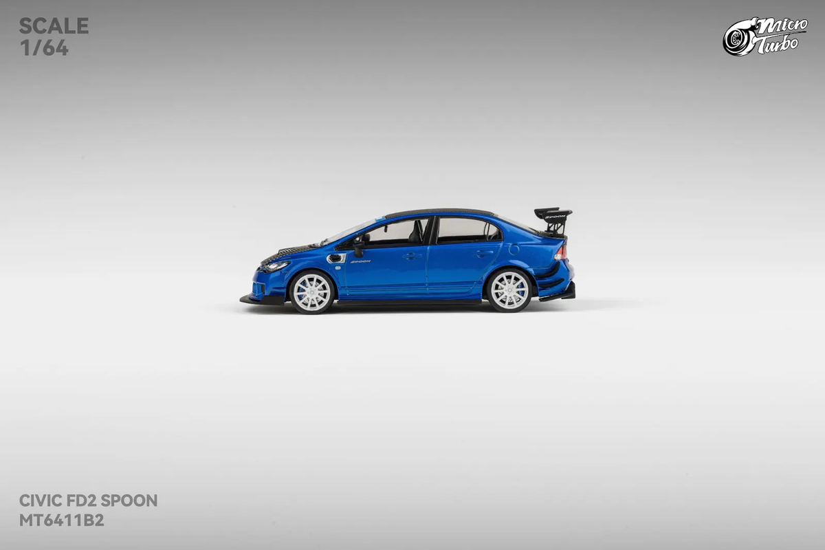 Microturbo 1:64 Custom FD2 Spoon Metallic Blue MT6411B2