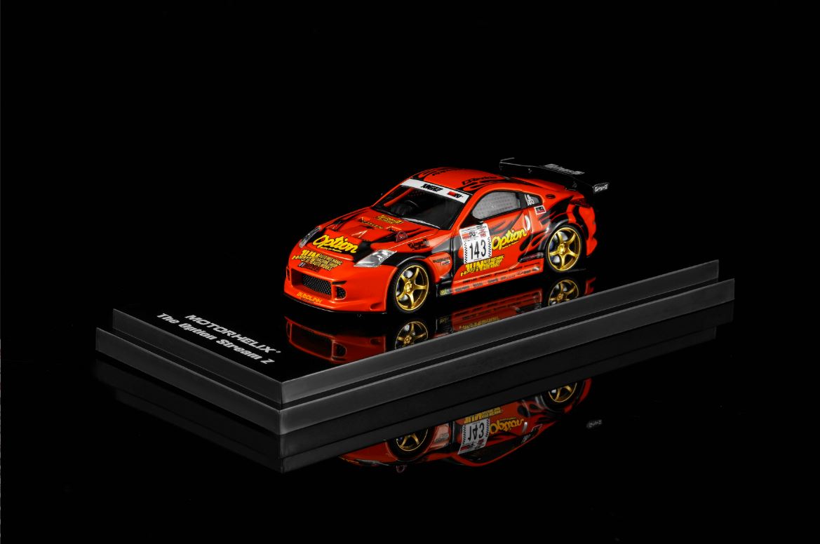 [Preorder] MOTORHELIX × Mr.Hiro × Option 1:64 Nissan Fairlady Z，"Option Stream Z" ‘02（Z33) M63851