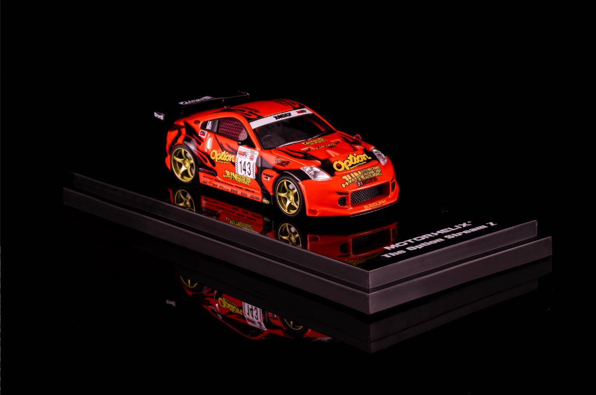 [Preorder] MOTORHELIX × Mr.Hiro × Option 1:64 Nissan Fairlady Z，"Option Stream Z" ‘02（Z33) M63851