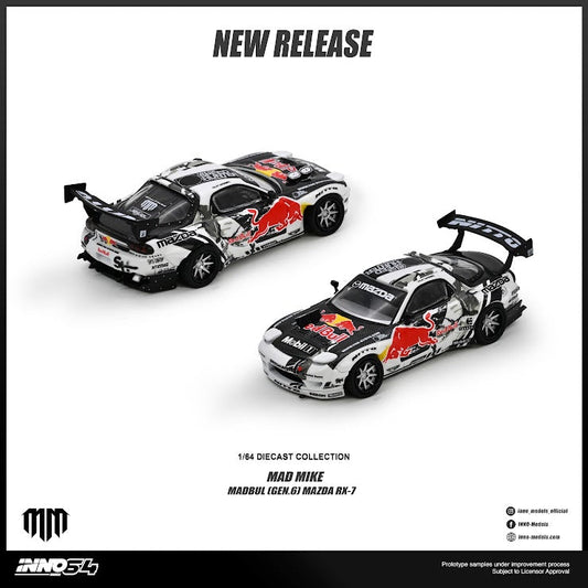[Preorder] Inno64 1:64 MAZDA RX-7 MAD MIKE "MADBUL Gen6" IN64-RX7MM-02
