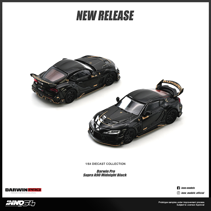 [Preorder] Inno64 1:64 TOYOTA SUPRA A90 "DarwinPRO" Gloss Black IN64-A90DP-GBLACK